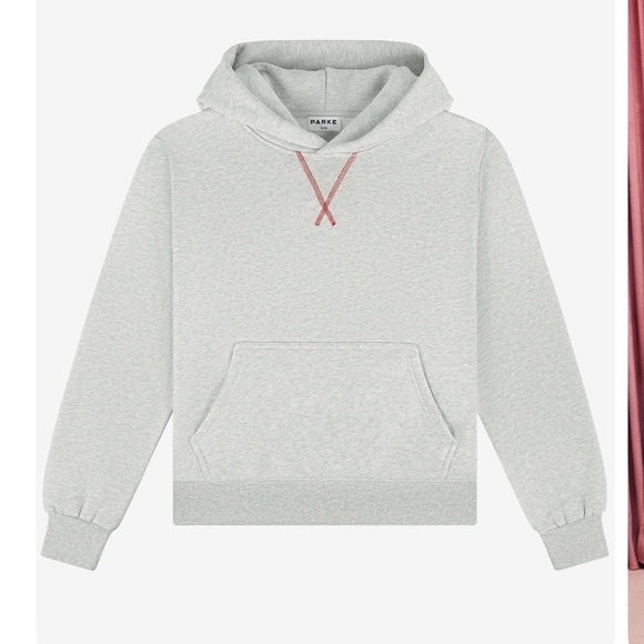 Gray Hoodie with Red Heart Design - Picture 2 of 2
